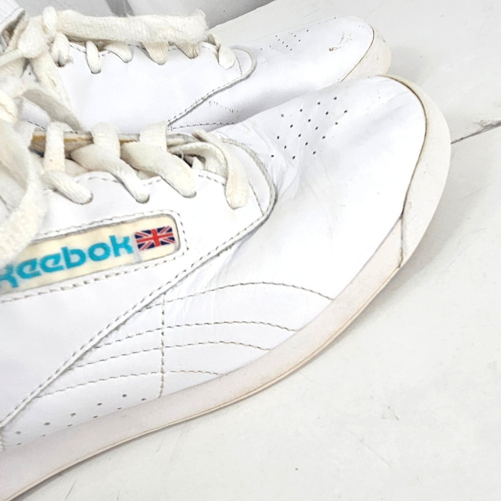 Reebok Freestyle Hi top White Leather High Top Sneakers 2240 Womens 8.5 classics - Picture 7 of 12